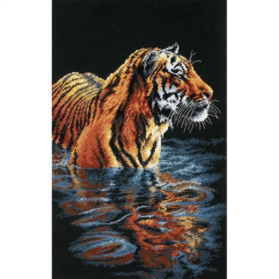 Tiger Chilling Out Counted Cross Stitch Kit